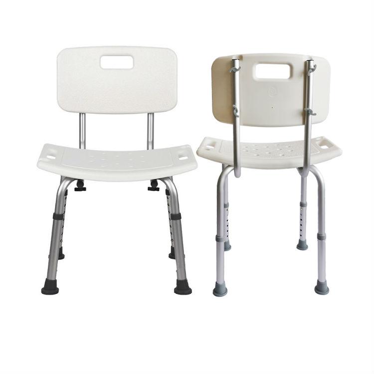 シャワーチェア バスチェア 背もたれ 背付き 風呂いす お風呂 高さ調整 伸縮式 アルミ製 軽量 浴用 介護 工具不要 排水穴 | 