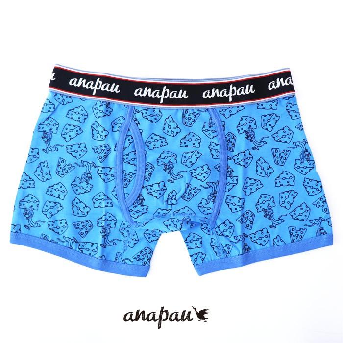 anapau アナパウ チーズとマウス 男性下着 BLUE ボクサーパンツ ブルー 下着 メンズ ギフト プレゼント バレンタイン |  | 03