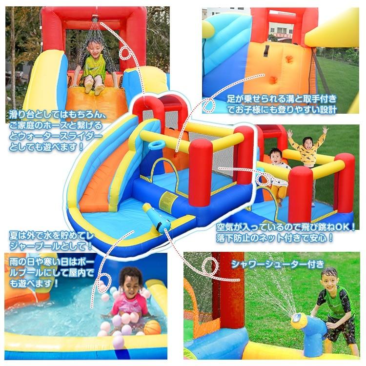 ウォータースライダープール ボールプール キャンプ アウトドア 水あそび 庭 屋上 収納バッグ付き 持ち運び可能 屋内 自宅 家庭 |  | 06