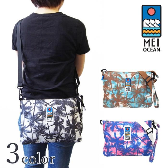 メイ MEI パームツリー柄ショルダーバッグ2way カジュアル ベーシック メンズ レディース 男女兼用 ユニセックス 通勤 通学 ハワイアン柄 | MEI