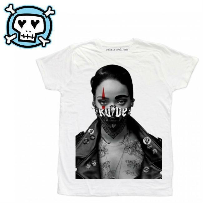 RUDE ルード イタリア Tシャツ ブランド メンズ RIRI BANDIT (Man) WHITE パロディ | 