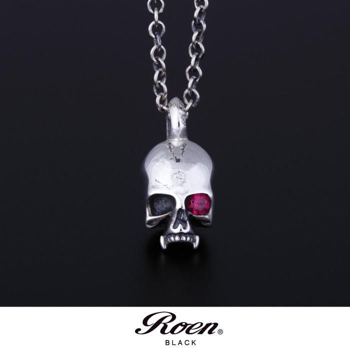 ロエンブラック ネックレス Roen BLACK ジルコニア スカルペンダント チェーンネックレス メンズ | Roen