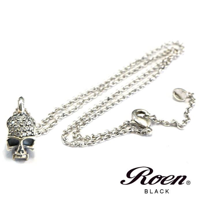 ロエンブラック Roen BLACK シルバー ジルコニアパヴェ スカルペンダント ネックレス | Roen | 03