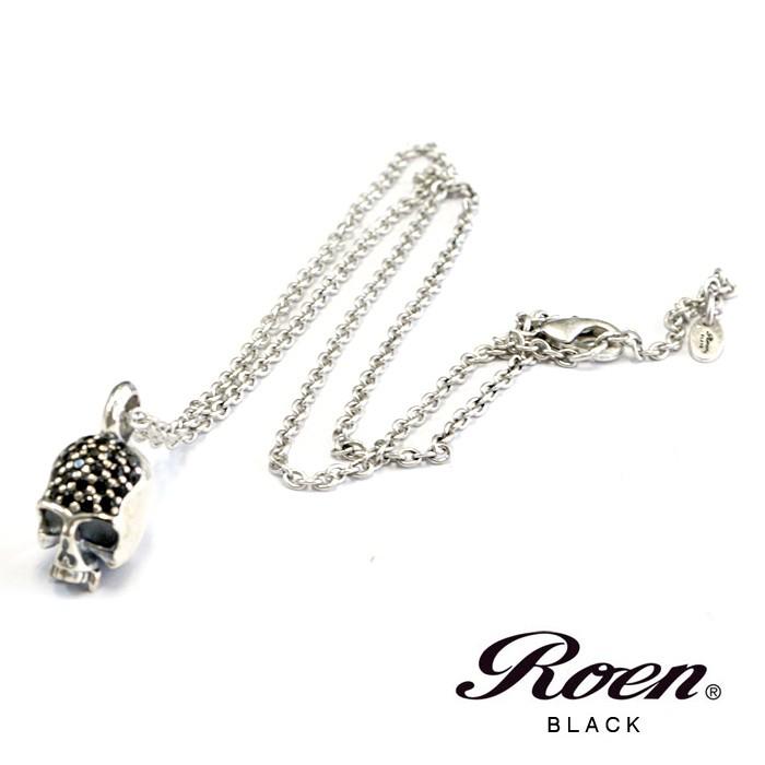 Roen BLACK ロエンブラック シルバー925 ジルコニアパヴェ スカルペンダント ネックレス | Roen | 03