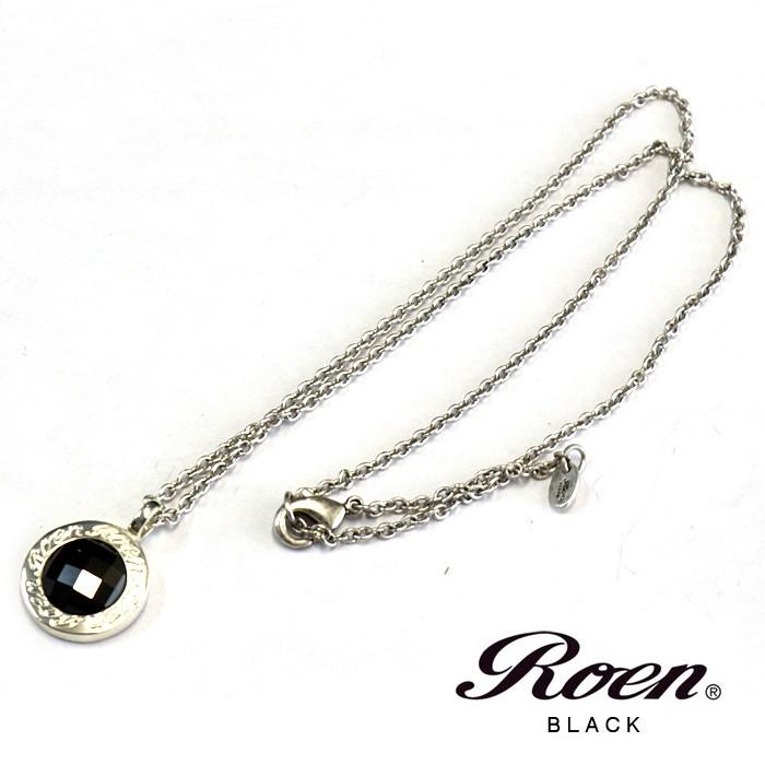 Roen BLACK ロエンブラック シルバー ジルコニア サークルペンダント チェーンネックレス | Roen | 03
