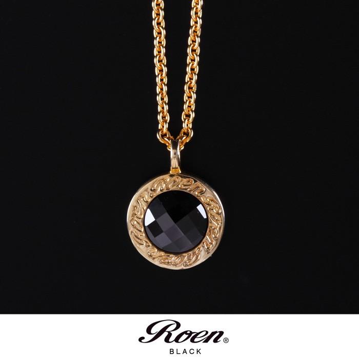 Roen BLACK ロエンブラック シルバー ジルコニア サークルペンダント ネックレス ゴールド | Roen