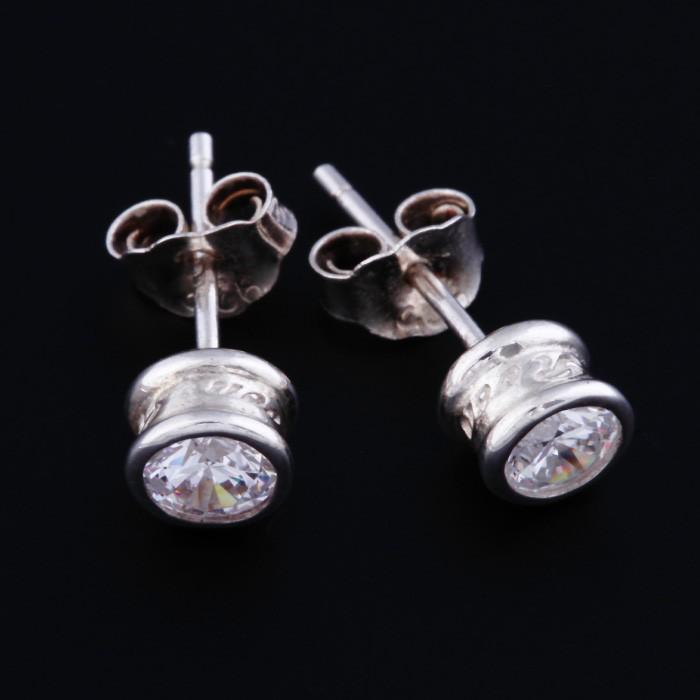 Roen BLACK ロエンブラック ジルコニアスタッドピアス シルバー クリア | Roen | 01