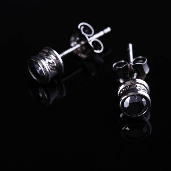 Roen BLACK ロエンブラック ユニセックス ジルコニアスタッドピアス ブラック | Roen | 01