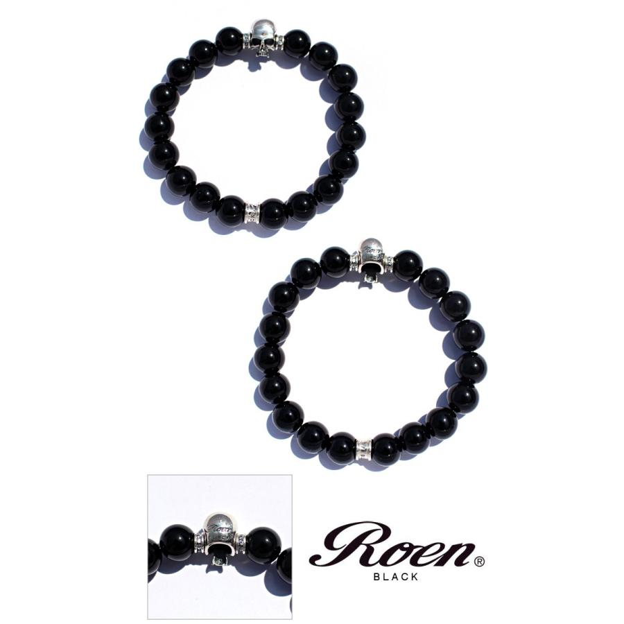 Roen BLACK ロエン ブラック メンズ オニキスブレスレット パワーストーン 天然石 シルバー ジルコニア スカル SILVER925 | Roen | 01