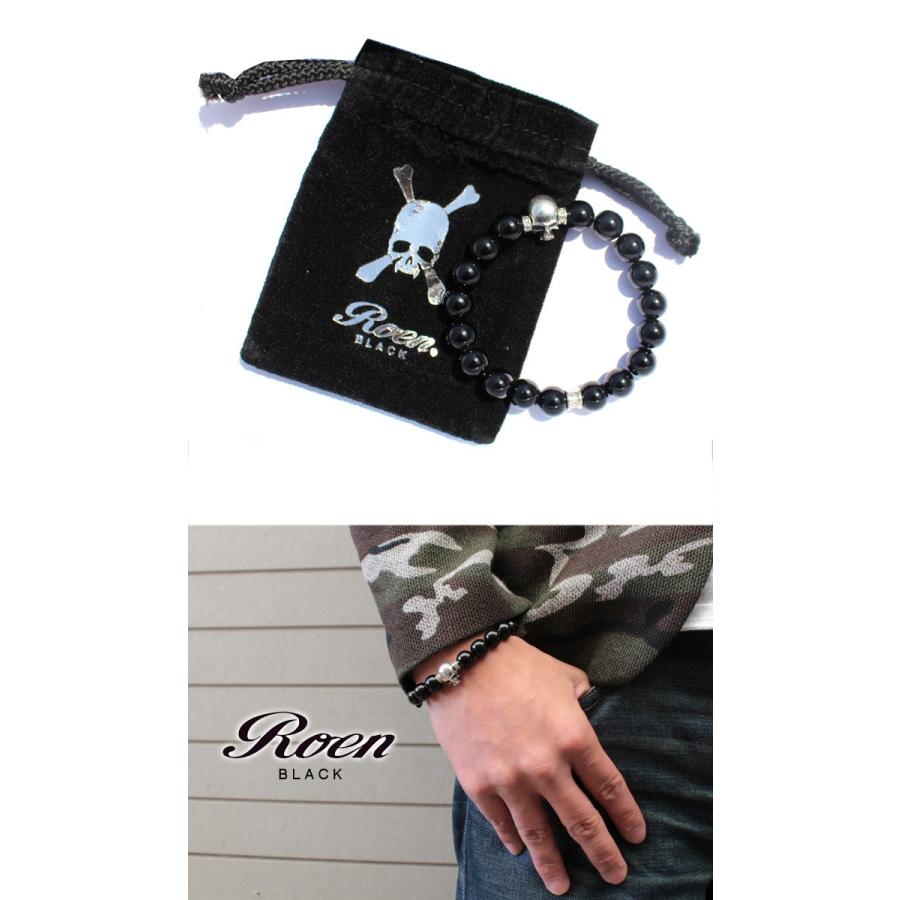 Roen BLACK ロエン ブラック メンズ オニキスブレスレット パワーストーン 天然石 シルバー ジルコニア スカル SILVER925 | Roen | 02