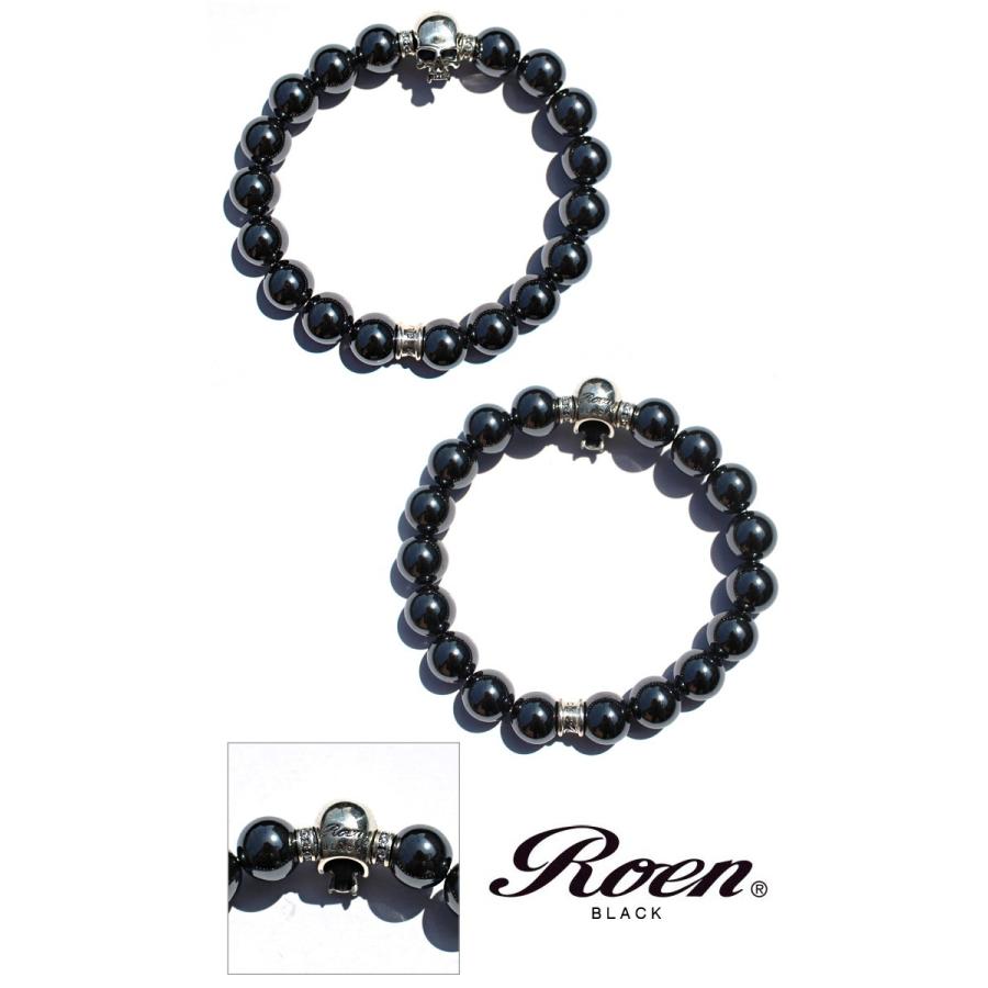 Roen BLACK ロエン ブラック ヘマタイト ブレスレット メンズ パワーストーン 天然石 シルバー スカル SILVER925 | Roen | 01