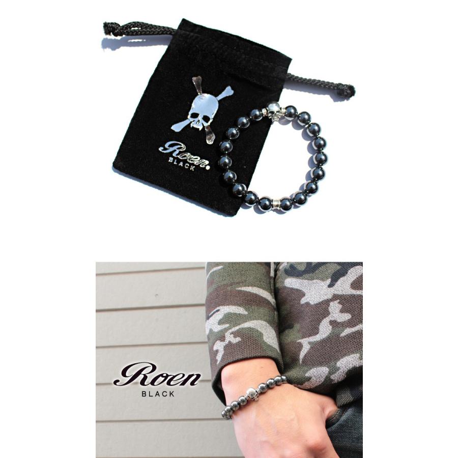 Roen BLACK ロエン ブラック ヘマタイト ブレスレット メンズ パワーストーン 天然石 シルバー スカル SILVER925 | Roen | 02