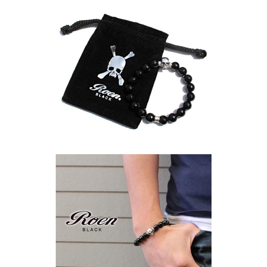 ロエン ブラック Roen BLACK オニキス ブレスレット メンズ パワーストーン シルバー925 ジルコニア スカル SILVER925 | Roen | 02