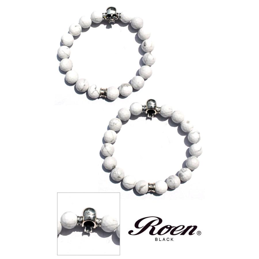 RoenBLACK ロエンブラック ハウライト ブレスレット メンズ パワーストーン 天然石 スワロフスキー スカル SILVER925 | Roen | 01
