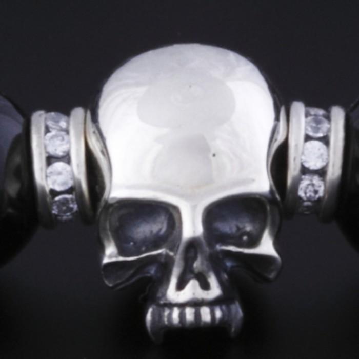 Roen BLACK ロエン アクセサリー クリスタル スカル ブレスレット 数珠 パワーストーン ドクロ | Roen | 02