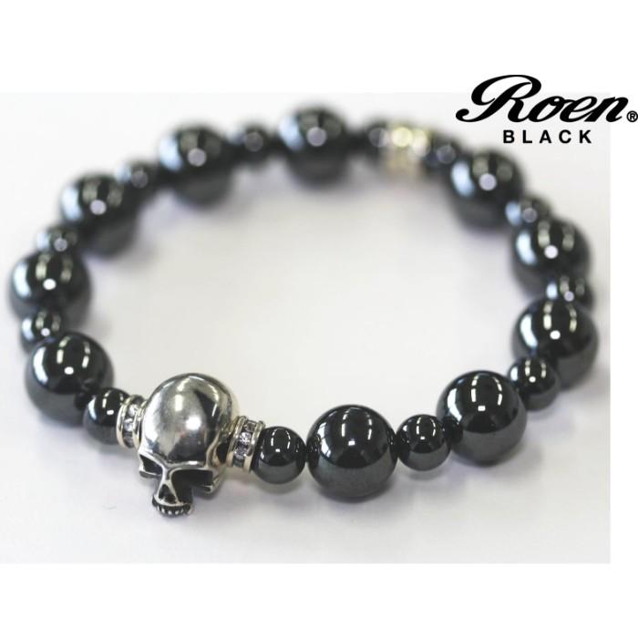 RoenBLACK ロエン アクセサリー ヘマタイト スカル ブレスレット 数珠 パワーストーン | Roen