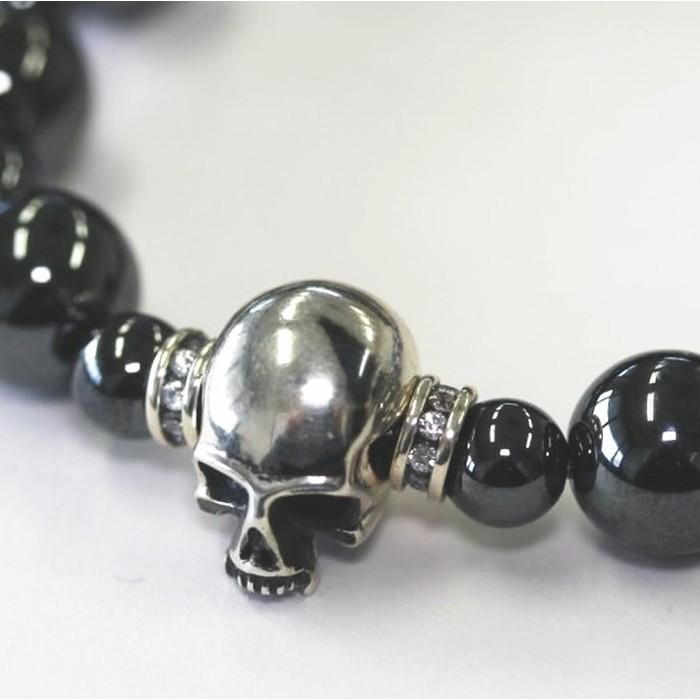 RoenBLACK ロエン アクセサリー ヘマタイト スカル ブレスレット 数珠 パワーストーン | Roen | 01