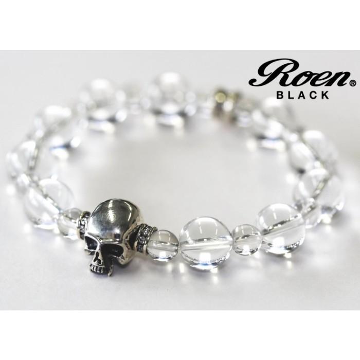 Roen BLACK ロエン アクセサリー クリスタル スカル ブレスレット 数珠 パワーストーン ブレスレット | Roen