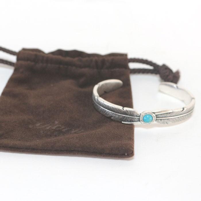 Roen BLACK ロエンブラック フェザーバングル ハウライトターコイズ ブレスレット ro-302 シルバー アクセサリー メンズ | Roen | 02