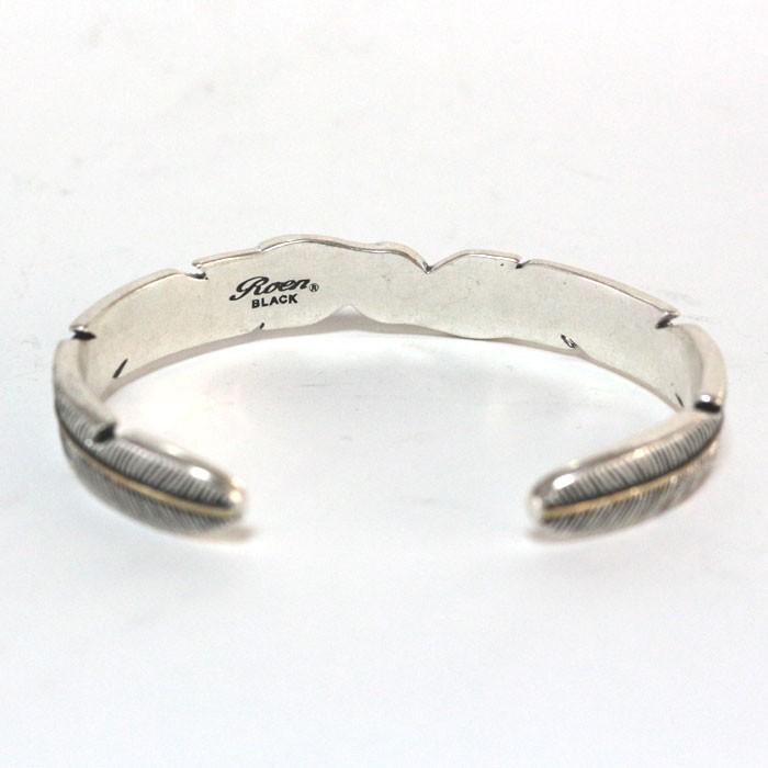 Roen BLACK ロエンブラック フェザーバングル オニキス シルバー×ゴールド ro-303 | Roen | 01