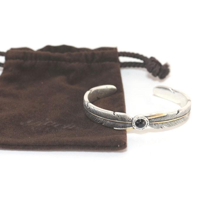 Roen BLACK ロエンブラック フェザーバングル オニキス シルバー×ゴールド ro-303 | Roen | 02