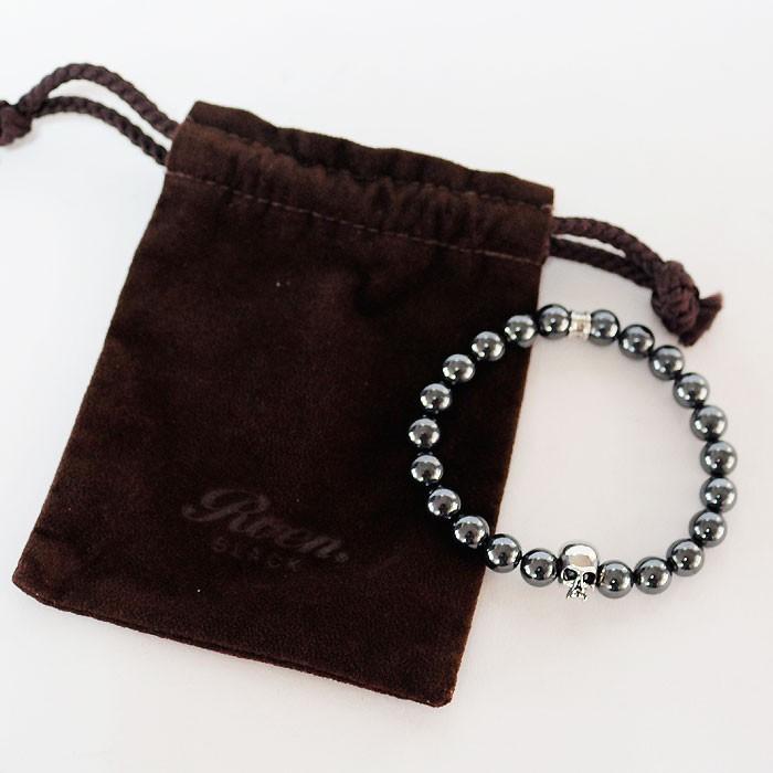 Roen BLACK ロエンブラック ヘマタイトブレスレット [ro-402] メンズ アクセサリー 天然石 スカル | Roen | 03