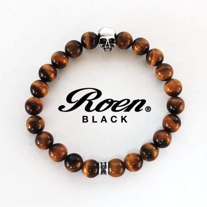 Roen BLACK ロエンブラック タイガーアイブレスレット ro-403 メンズ アクセサリー 天然石 スカル | ジークフリード ベッカー