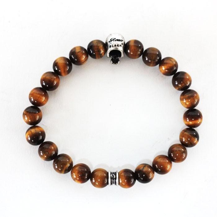 Roen BLACK ロエンブラック タイガーアイブレスレット ro-403 メンズ アクセサリー 天然石 スカル | ジークフリード ベッカー | 01