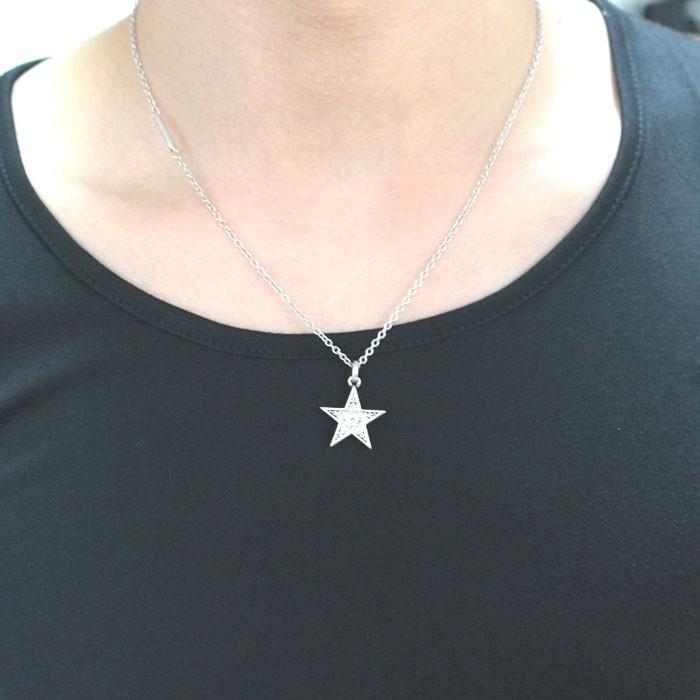 Roen BLACK ロエンブラック スターパヴェネックレス ro-601 星 アクセサリー メンズ シルバー | Roen | 04