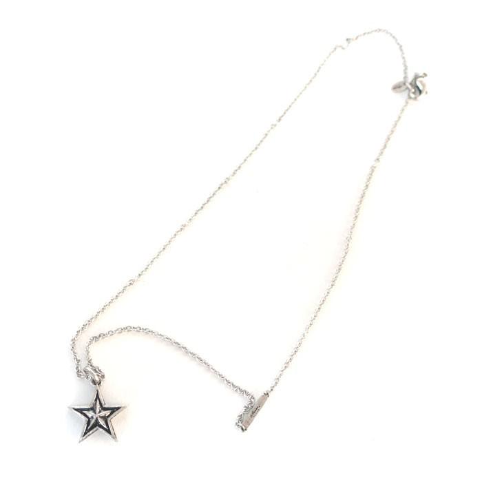 Roen BLACK ロエンブラック スターパヴェネックレス ブラックキュービックジルコニア ro-602   星 アクセサリー メンズ シルバー | Roen | 03