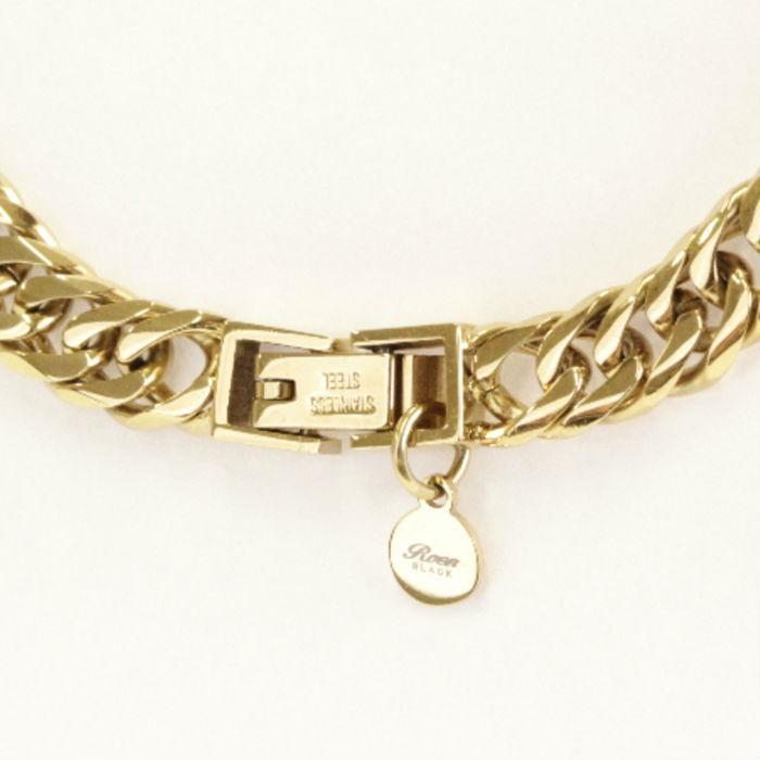 Roen BLACK ロエン ブラック６面ダブルキヘイネックレス 50cm ステンレス ゴールド 金 ユニセックス | Roen | 04