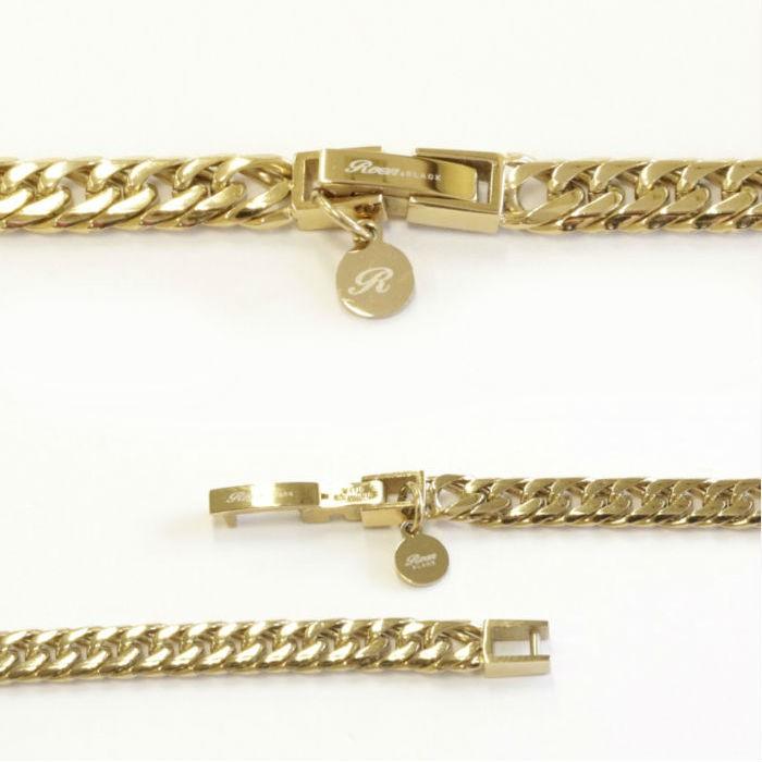 Roen BLACK ロエン ブラック６面ダブルキヘイネックレス 50cm ステンレス ゴールド 金 ユニセックス | Roen | 05