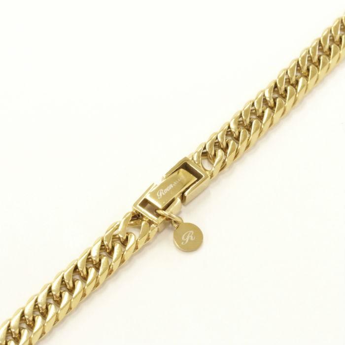 Roen BLACK ロエンブラック ６面ダブルキヘイネックレス 60cm RO-922 ステンレス ゴールド 金 喜平 ネックレス ユニセックス | Roen | 02