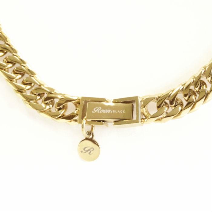 Roen BLACK ロエンブラック ６面ダブルキヘイネックレス 60cm RO-922 ステンレス ゴールド 金 喜平 ネックレス ユニセックス | Roen | 03