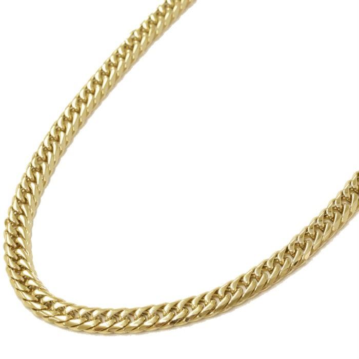 Roen BLACK ロエンブラック 6面 ダブル キヘイ ネックレス 60cm 喜平ネックレス ステンレス ゴールド 金 ユニセックス | Roen | 01