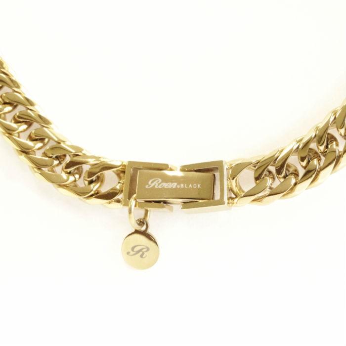 Roen BLACK ロエンブラック 6面 ダブル キヘイ ネックレス 60cm 喜平ネックレス ステンレス ゴールド 金 ユニセックス | Roen | 03