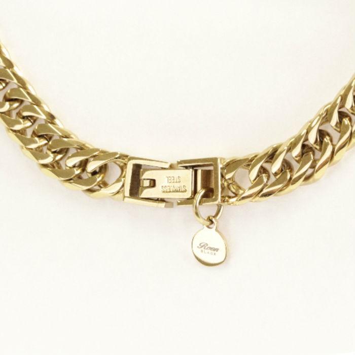 Roen BLACK ロエンブラック 6面 ダブル キヘイ ネックレス 60cm 喜平ネックレス ステンレス ゴールド 金 ユニセックス | Roen | 04