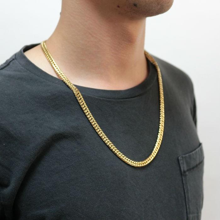 Roen BLACK ロエンブラック 6面 ダブル キヘイ ネックレス 60cm 喜平ネックレス ステンレス ゴールド 金 ユニセックス | Roen | 07