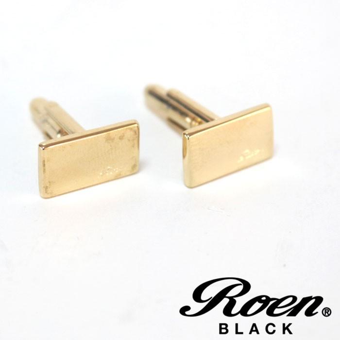 Roen BLACK ロエンブラック カフス（ロゴ・ゴールド） rot-102 2pcs/1セット メンズ アクセサリー | Roen