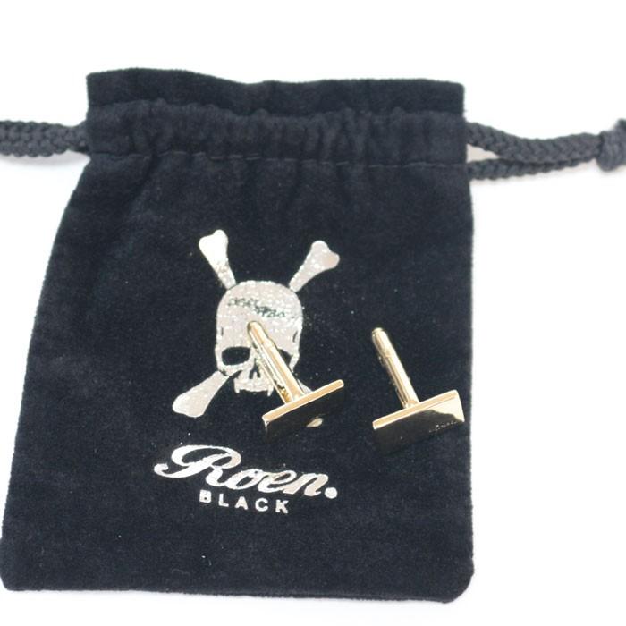 Roen BLACK ロエンブラック カフス（ロゴ・ゴールド） rot-102 2pcs/1セット メンズ アクセサリー | Roen | 02