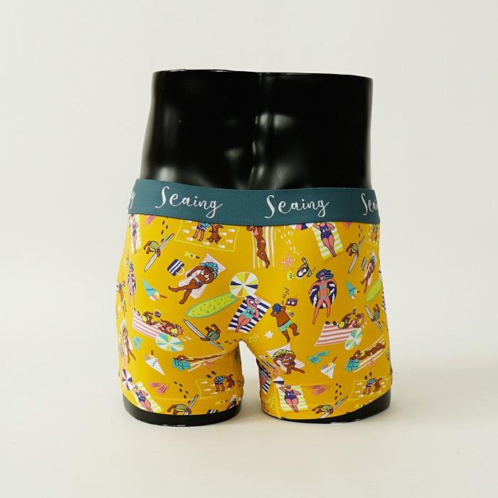 Seaing シーイング ボクサーパンツ BEACH SIDE メンズ 下着 パンツ ブランド おしゃれ 派手 かわいい 人気 ギフト インナー バレンタイン 記念日 彼氏 父 |  | 01