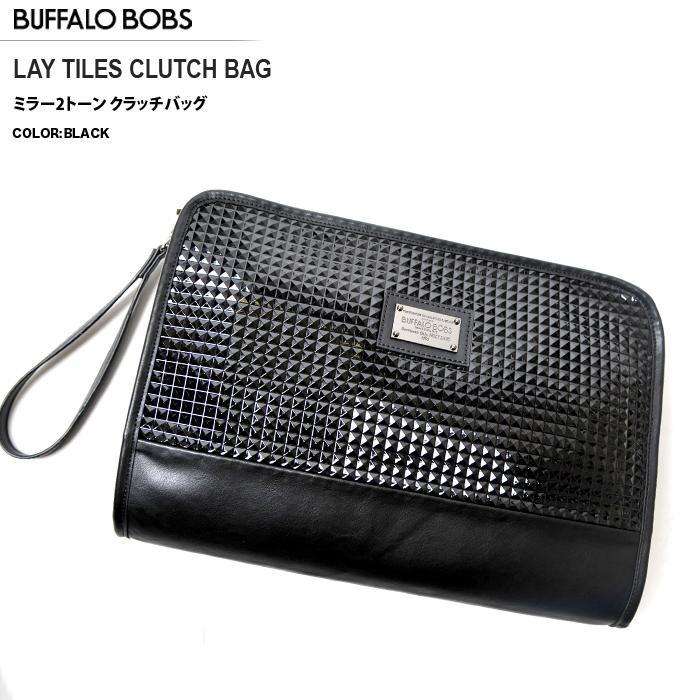 BUFFALOBOBS バッファローボブス LAY TILES レイヤタイル ミラー2トーンクラッチバッグ BAG | 