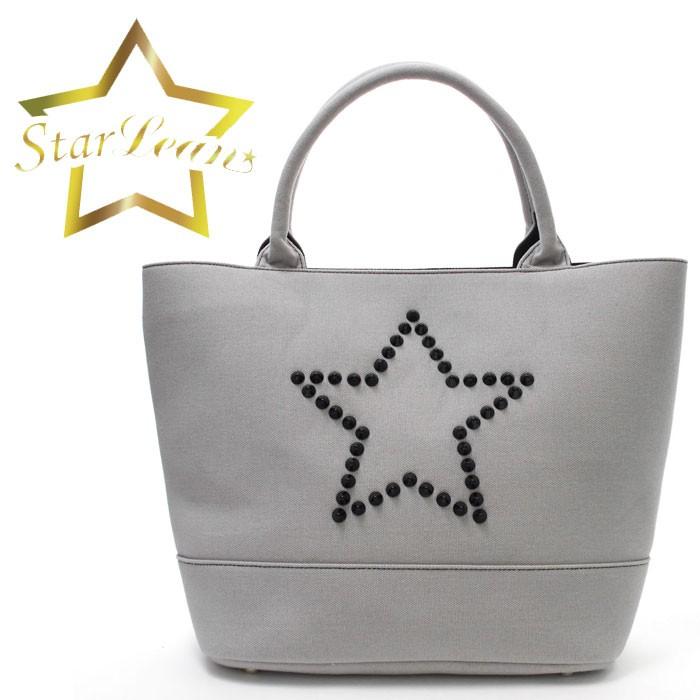 スターリアン StarLean スタースタッズキャンパストートバッグ GRAY グレイ 星 大容量 男性 女性 | 