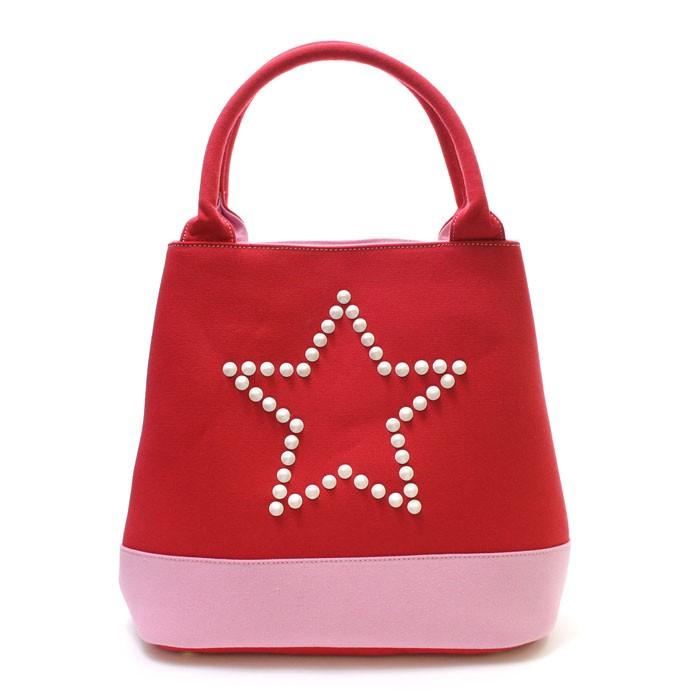 スターリアン StarLean スタースタッズキャンパストートバッグ RED ピンク レッド 星 大容量 男性 女性 |  | 01