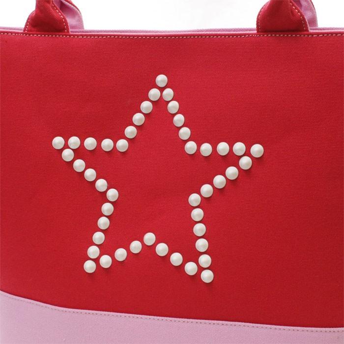 スターリアン StarLean スタースタッズキャンパストートバッグ RED ピンク レッド 星 大容量 男性 女性 |  | 04
