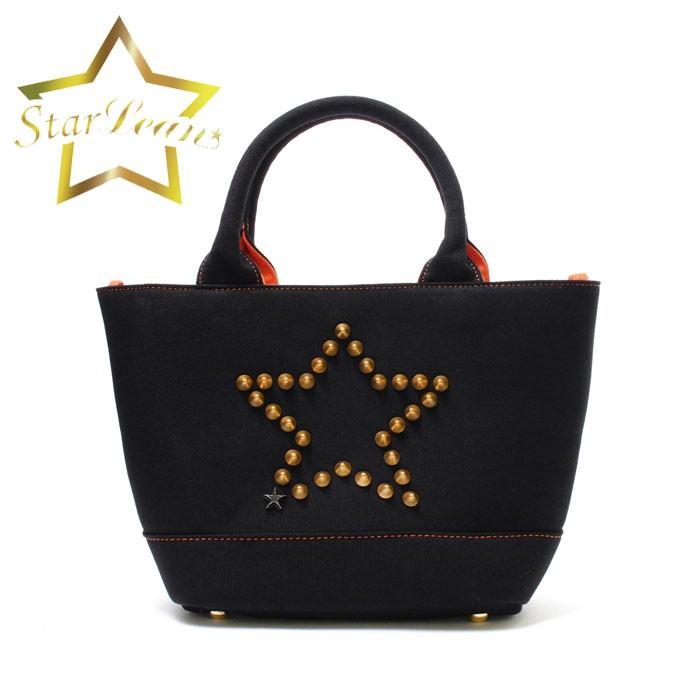 スターリアン StarLean トートバッグ スタースタッズ ミニキャンパストートバッグ ブラック BAG ユニセックス | 