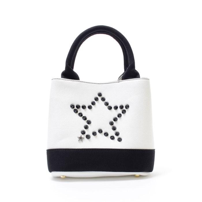 スターリアン StarLean スター スタッズ ミニキャンパス トートバッグ ユニセックス ほし ホワイト 白 |  | 01