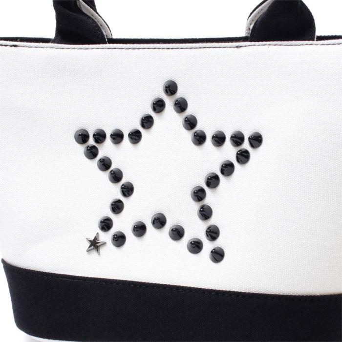 スターリアン StarLean スター スタッズ ミニキャンパス トートバッグ ユニセックス ほし ホワイト 白 |  | 05