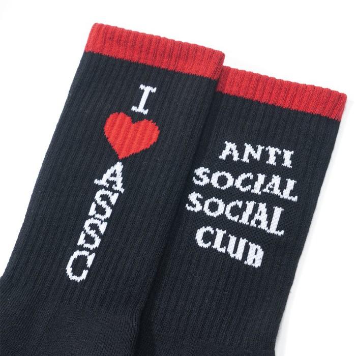 Anti Social Social Club アンチソーシャルソーシャルクラブ Tourism Black Socks メンズ 靴下 ソックス おしゃれ ブランド ストリート | ANTI SOCIAL SOCIAL CLUB | 01