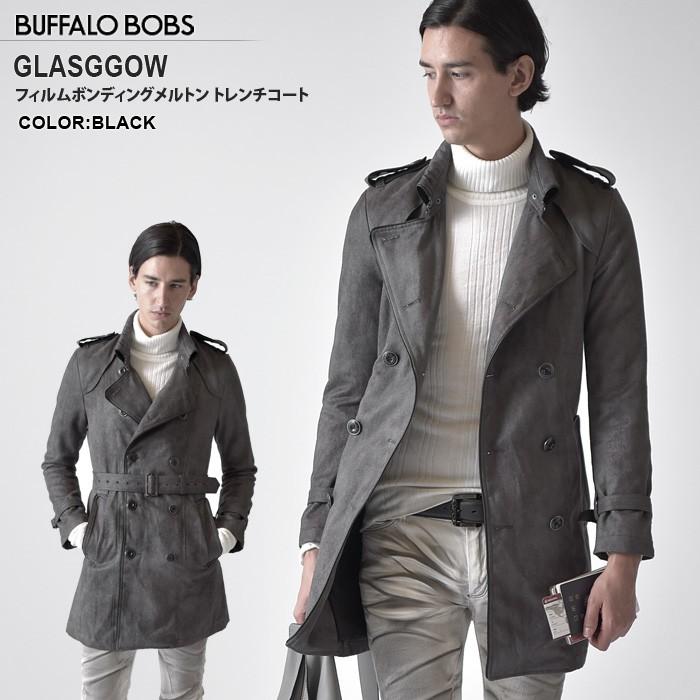 BUFFALO BOBS バッファローボブス GLASGOW 防風フィルムボンディング ウール メンズ トレンチコート｜upper-gate｜03